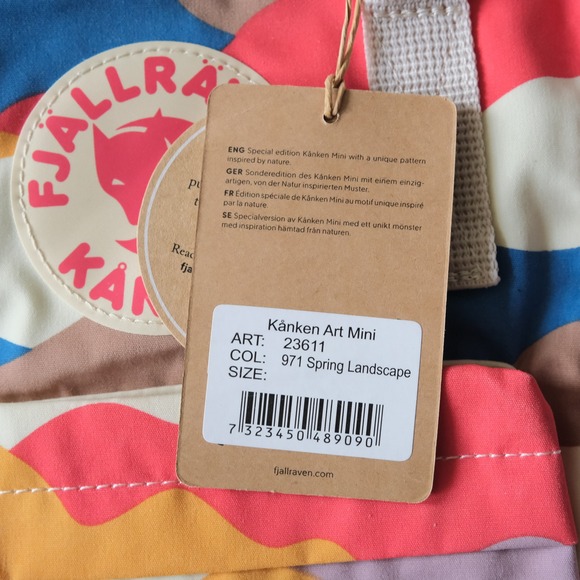Fjallraven Kanken Art Mini Backpack Unisex Spring Landscape Colorful G1000 Mini main image 4
